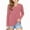 Pink, variant on FAIWAD Girls Long Sleeve Tops Kids Soft Casual V Neck Tops Solid Color Basic Cute Clothes for Teen Girls
