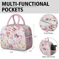 thumbnail image 6 of Pink Lunch Bag for Women Reusable Insulated Lunch Bags, Leakproof Cooler Food Lunch Tote Bag, Large Capacity Cute Lunch Box for Work School Travel Picnic, 6 of 7