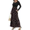 thumbnail image 6 of Aiyino Women's Maxi Dresses Long Sleeve Casual Long Dresses Loose with Pockets, 6 of 7