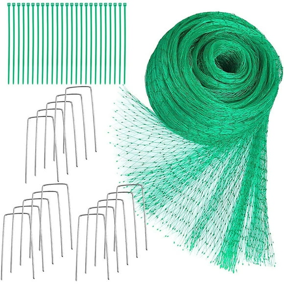 Pond Netting, Belt Bird M X Pins 10 and Net M Ties 4 11U 25 Net Gardening Cable Patio & Garden, Insect Protection Netting
