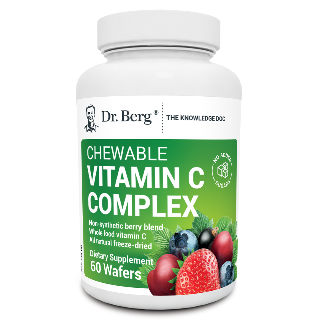 Dr. Berg's Chewable Vitamin C Complex from 4 Berries - 60 Chewable Wafers
