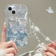 thumbnail image 1 of Funda de teléfono suave transparente con purpurina de mariposa de lujo para iphone 13, 12, 11, 14 Pro Max, 14 Plus, cordón de cadena colgante, Linda funda de silicona Fivean unisex, 1 of 2