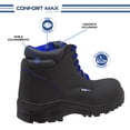 thumbnail image 4 of Zapato de Seguridad WSM, Ergonómico y cómodo. Con casquillo de Policarbonato. Bota Industrial y multifuncional. Es un calzado de trabajo dieléctrico y antiderrapante. Est. 2953-DH WSM  2953-DH Negro Talla 29, 4 of 7
