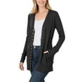 thumbnail image 2 of KOGMO Womens Long Knit Cardigan Sweater with Pockets and Snap Buttons Detail, 2 of 4