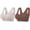 Multicolr #1, variant on Gymayou 2 Pack Women Seamless Wireless Pull On Sports Bra Beauty Back Breathable Comfort Bra Full Coverage Wide Strap No Wire Everyday Lounge Sleep Multicolr #1 L