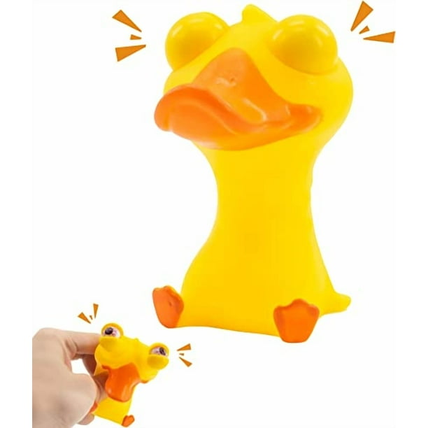 Juguete divertido para animales pequeños (pato amarillo): excelentes juguetes sensoriales apretables, juguetes de escritorio, niños pequeños, niños, adultos, alivio del estrés