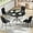 White+Black, variant on LinkRomat Round Kitchen Table and Chairs Set, 5-Piece Dining Room Table Set with Faux Marble Top & 4 Luxury Diamond Tufted Chairs, Used in Kitchens and Dining(Brown+Black)