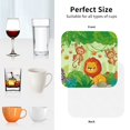 thumbnail image 6 of Lsque African Animals in the Jungle Pattern 4" Drink Coasters Set of 4, PVC Leather Absorbent Coasters, Table Coaster Set Decorative Coffee Cup Coasters Housewarming Gift -Square, 6 of 6