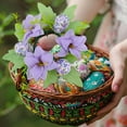 thumbnail image 4 of Easter Candle Rings Wreaths, Rose Spring Easter Egg Flowers Wreath for Front Door Hanging Kitchen Cabinet Wreath with Ribbon for Porch Wall Window Easter Farmhouse Decor, 4 of 6