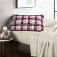 thumbnail image 6 of Susaid Heart Plaid Print Pillowcases Multiple Size, Pillow Cover Super Soft Envelope Closure Standard Pillow Case-14"x20", 6 of 6