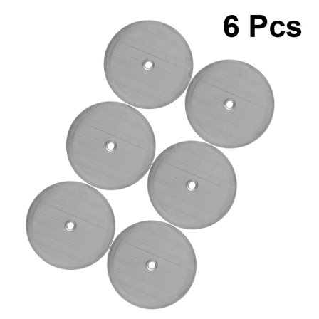WRISTBIQUE 6Pcs Coffee Filter Round Stainless Steel Strainer for Brewing Coffee Pot Accessories