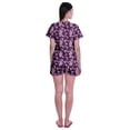 thumbnail image 4 of Moomaya Womens Printed Tee and Shorts Pajama Set PJs,Short Sleeve Sleepwear Nightwear S-XXL, 4 of 7