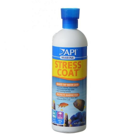 API Marine Stress Coat Makes Tap Water Safe [Aquarium Water Conditioners, Aquarium Supplies] 48 oz (3 x 16 oz)