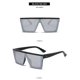 thumbnail image 5 of Gafas de sol cuadradas de gran tamaño para mujeres y hombres, gafas de sol con montura negra grande y parte superior plana, 5 of 5
