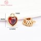 thumbnail image 1 of Colgantes de latón con circonita en forma de corazón, accesorios de joyería DIY de alta calidad, 7539x8MM, 24K, 6 uds., 6,5, 1 of 4