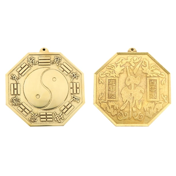 Espejo Bagua De Latón Chino Feng Shui De 4,5 Pulgadas Latón Chino Feng Shui