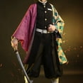 thumbnail image 3 of Disfraz de Anime Demon Slayer Kimetsu No Yaiba Tomioka Giyuu, accesorios de Cosplay, traje, uniformes, peluca, regalo de fiesta para niños y adultos, 3 of 4