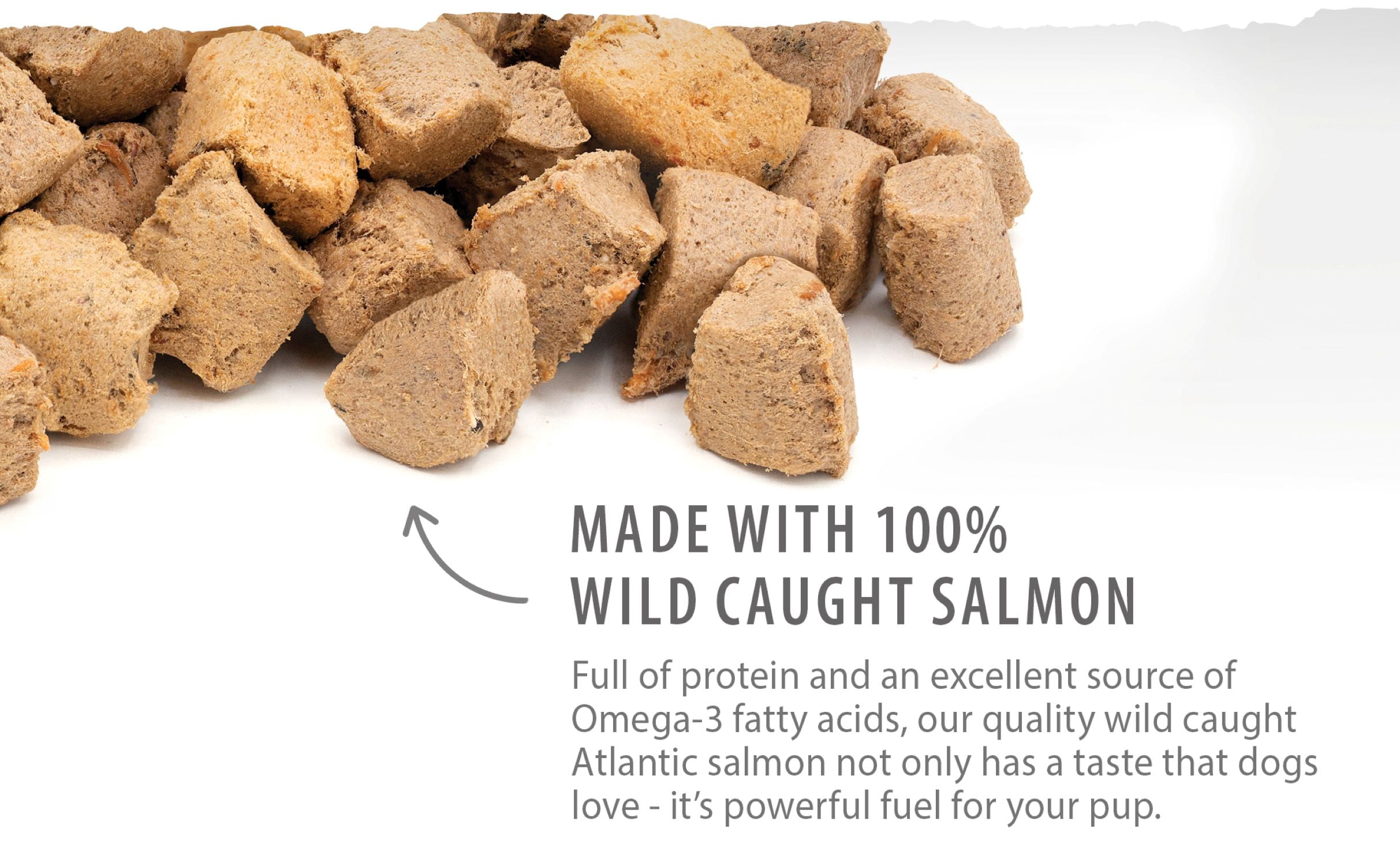 (4 pack) Caledon Farms Salmon Bites Dog Food Topper, 3.2 oz Bag