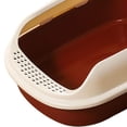 thumbnail image 4 of Dalazy Cat Litter Box Kitten Toilet Pet Litter Tray Bedpan Cat Litter Container Coffee, 4 of 9