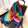 thumbnail image 3 of Bufanda cuadrada de seda satinada de lujo para mujer, diseño de cinta para el pelo, pañuelo para el cuello, bandana, hijab femenino, diadema, muñequeras, chal, 3 of 5