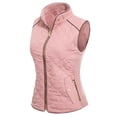 thumbnail image 3 of MixMatchy Women's Lightweight Stand Collar Zip Up Quilted Padding Pocket Vest, 3 of 4