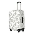 thumbnail image 2 of Kdxio Hand Drawn Rabbit Pattern Luggage Cover for Travel,Elastic and Durable,Fits 18-32 Inch,-No luggage included, 2 of 8
