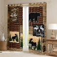 thumbnail image 2 of Homewish Wild Animal Moose Black Out Curtains,Country Farmhouse Lodge Curtains Pack of 2 (42x63 Each),Cartoon Bear Paws Bedroom Curtains For Boys Kids,Luxury Bedroom Decor, 2 of 6