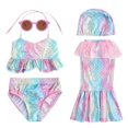 thumbnail image 2 of 2023 sirena princesa traje de baño niñas 4 piezas trajes de baño bebé niños Bikin conjuntos niños traje de baño verano playa Wear3T (Tag110) Gao Jinjia LED, 2 of 2