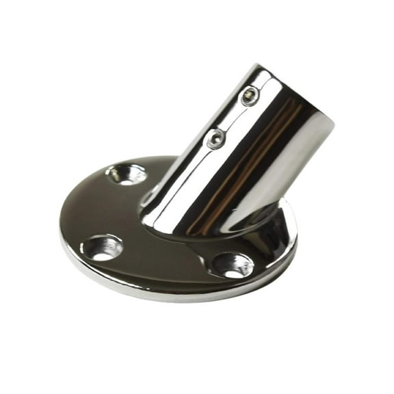 MARINE CITY Casting Boat Hand Railing Fittings Round Base 45 Degree, Fits 7/8 Inch Rail  High-Quality 316 Stainless Steel,Rustproof and Durable, Ideal for Boats Pack of 1