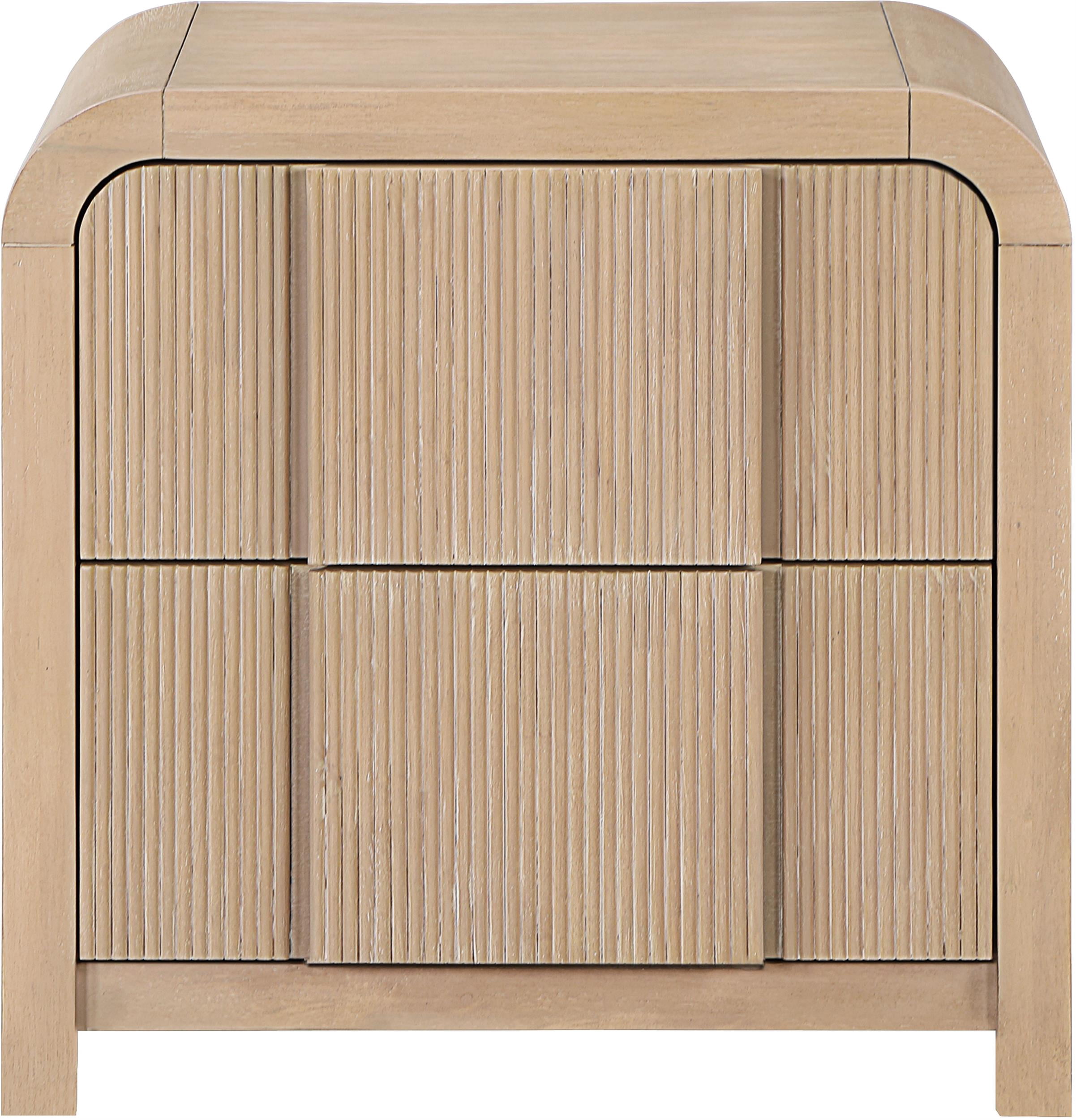 Meridian Furniture Fluted Natural Night Stand