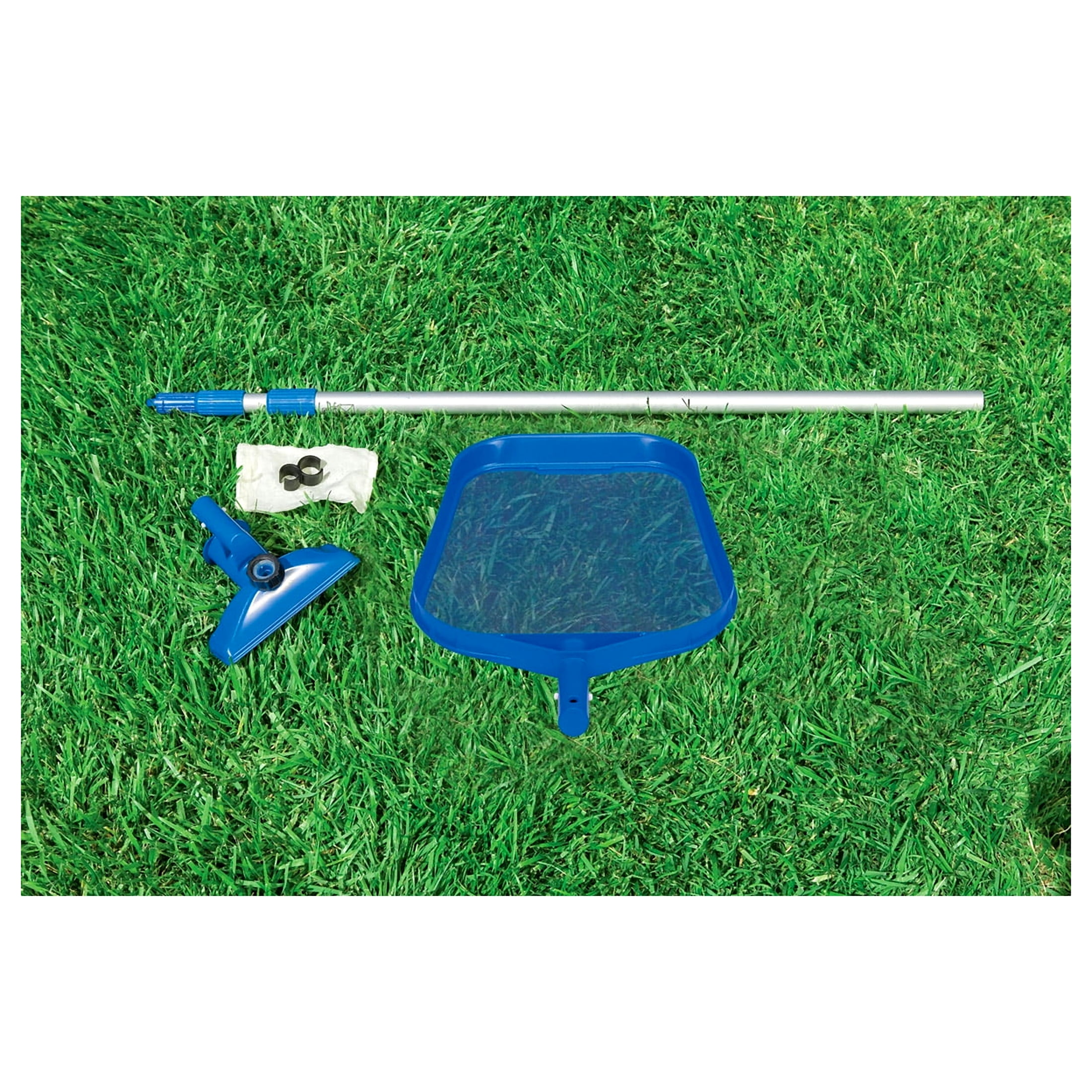 Intex Swimming Pool Maintenance Kit with Vacuum and Pole & 10’ Round Pool Cover