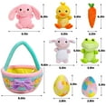 Syncfun 8 Pcs Premade Easter Basket with Easter Plushes for Baby Kids