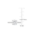 thumbnail image 3 of 2.00 Carat (Ctw) Synthetic Moissanite Solitaire Engagement Ring 14k White Gold with Diamonds 1/10 Carat (Ctw) for Women, 3 of 6