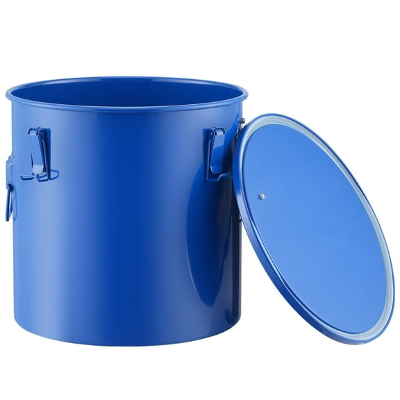 KFFKFF Fryer Grease Bucket Oil Disposal Caddy 10 Gal Bucket with Filter Bag Blue