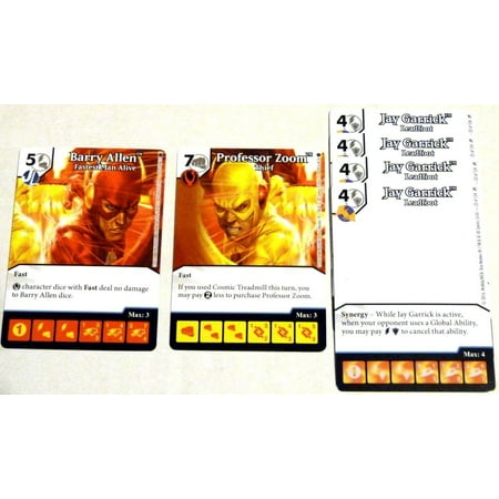 DC : Speedsters Op Kit Promo Card set Flash X1, Zoom X1 & Jay Garrick X4, DC Dice Masters: Speedsters Op Kit Promo Card set Flash, Zoom & Jay Garrick X4 By Dice Masters Ship from