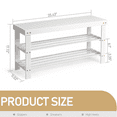 thumbnail image 7 of Sesslife Small Bench Seat, Entryway Shoe Bench with 2 Tier Storage, 3-Tier Shoe Organizer for Entryway Hallway Front Door Living Room Laundry Room, 7 of 7