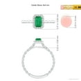 thumbnail image 4 of Angara Natural 0.5 Ct. Emerald with Diamond Halo Ring in 14K White Gold for Women (Ring Size: 3.5), 4 of 9