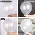 thumbnail image 3 of Balloon PartyWoo, látex blanco perla, 140 unidades, paquete con kit de arco, 3 of 6