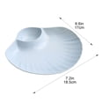 thumbnail image 3 of Divided Snack Serving Tray with Compartment, Plastic Chip and Fry Platter for Home Kitchen Party Tableware, 3 of 7
