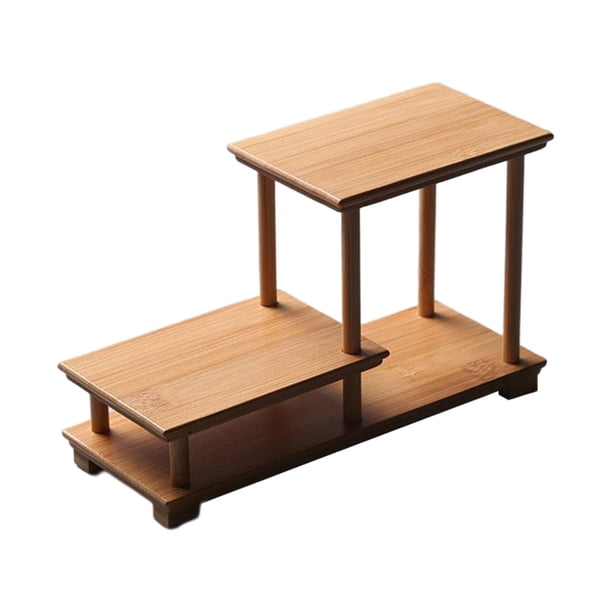Expositor de madera retro, vitrina, estantería, estante para joyas A