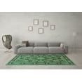 thumbnail image 3 of Ahgly Company Indoor Round Persian Turquoise Blue Traditional Area Rugs, 7' Round, 3 of 4