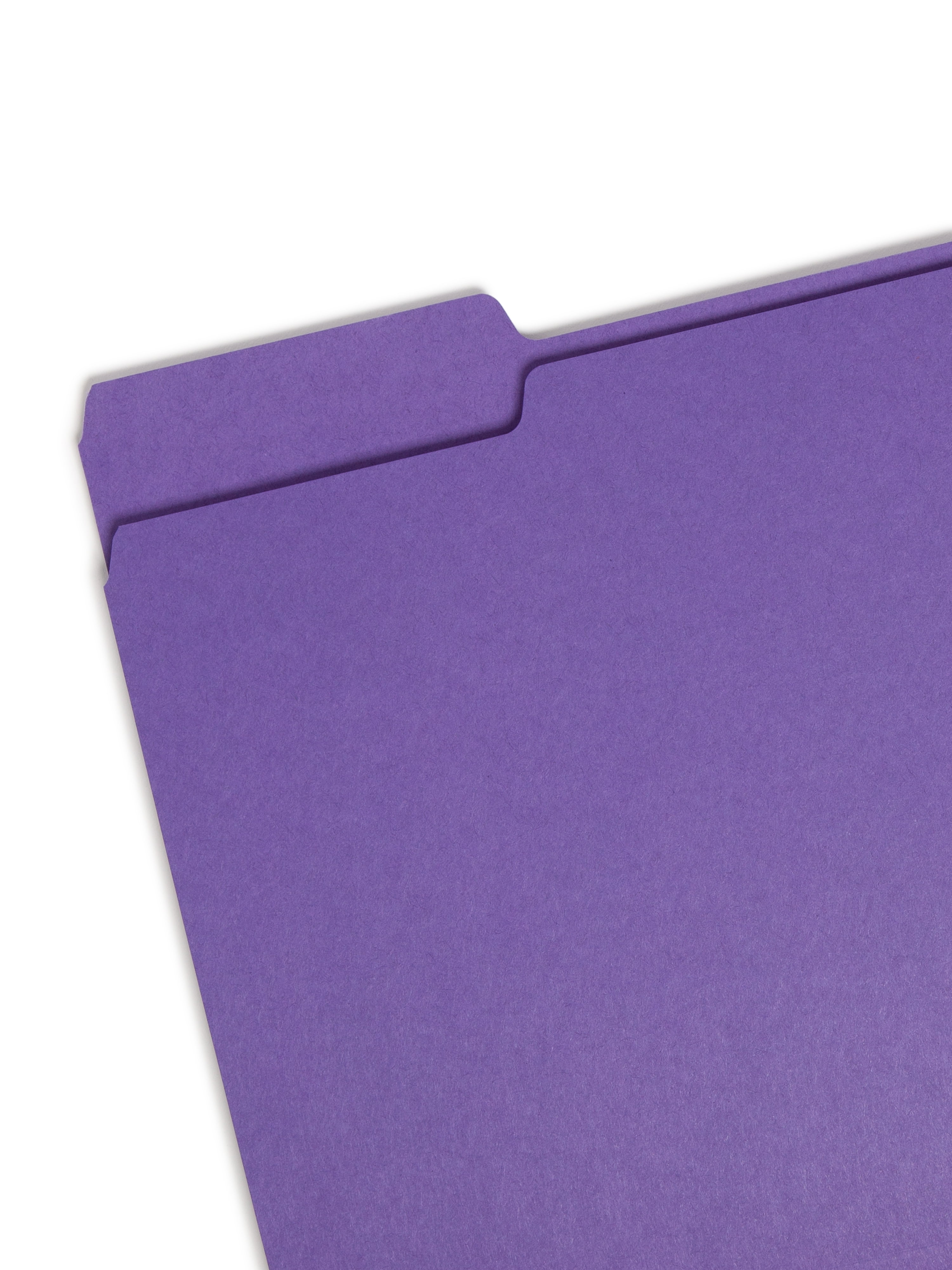 Smead File Folder, 1/3-Cut Tab, Letter Size, Purpl