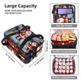 thumbnail image 3 of Santa Claus Double Layered Insulated Lunch Bag with Two Compartments, Large Capacity, Refrigerated, Hand-Carried - 7.1x11.4x16.1 Inches, 3 of 6