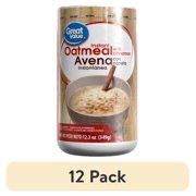 (12 pack) Great Value Cinnamon Instant Oatmeal, 16 Oz, Instant Oats