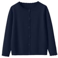 thumbnail image 6 of yillto Girls Cardigan Sweater Button down Knit Long Sleeve Cute Uniform Cardigans Crewneck Fall Clothes, 6 of 6