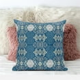thumbnail image 3 of Amrita Sen Designs  16 x 16 in. Carnival Geo Broadcloth Indoor & Outdoor Zippered Pillow - Off White & Blue, 3 of 5