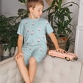 thumbnail image 4 of Balery Milk Tea Conjunto de Pijama Infantil de Manga Corta con Estampado – Ropa de Dormir de Algodón Suave-Large, 4 of 6
