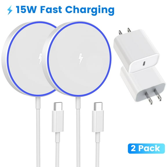 Magnetic Wireless Charger Fast MagSafe Charger for iPhone 17 Pro Max/17 Pro/iPhone 16Pro Max/15 Plus/14/13/12/AirPods 3/2/Pro/Pro 2 Magnet Charging Pad Mag Safe Chargerwith Dual Charging Ports