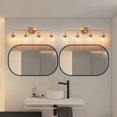 thumbnail image 3 of Bathroom Vanity Light with Clear Glass Shade, E26 Base, Bathroom Light Fixtures Over Mirror, Vanity Lights for Bathroom (Exclude E26 Bulb) - Gold, 4-Lights, 3 of 6