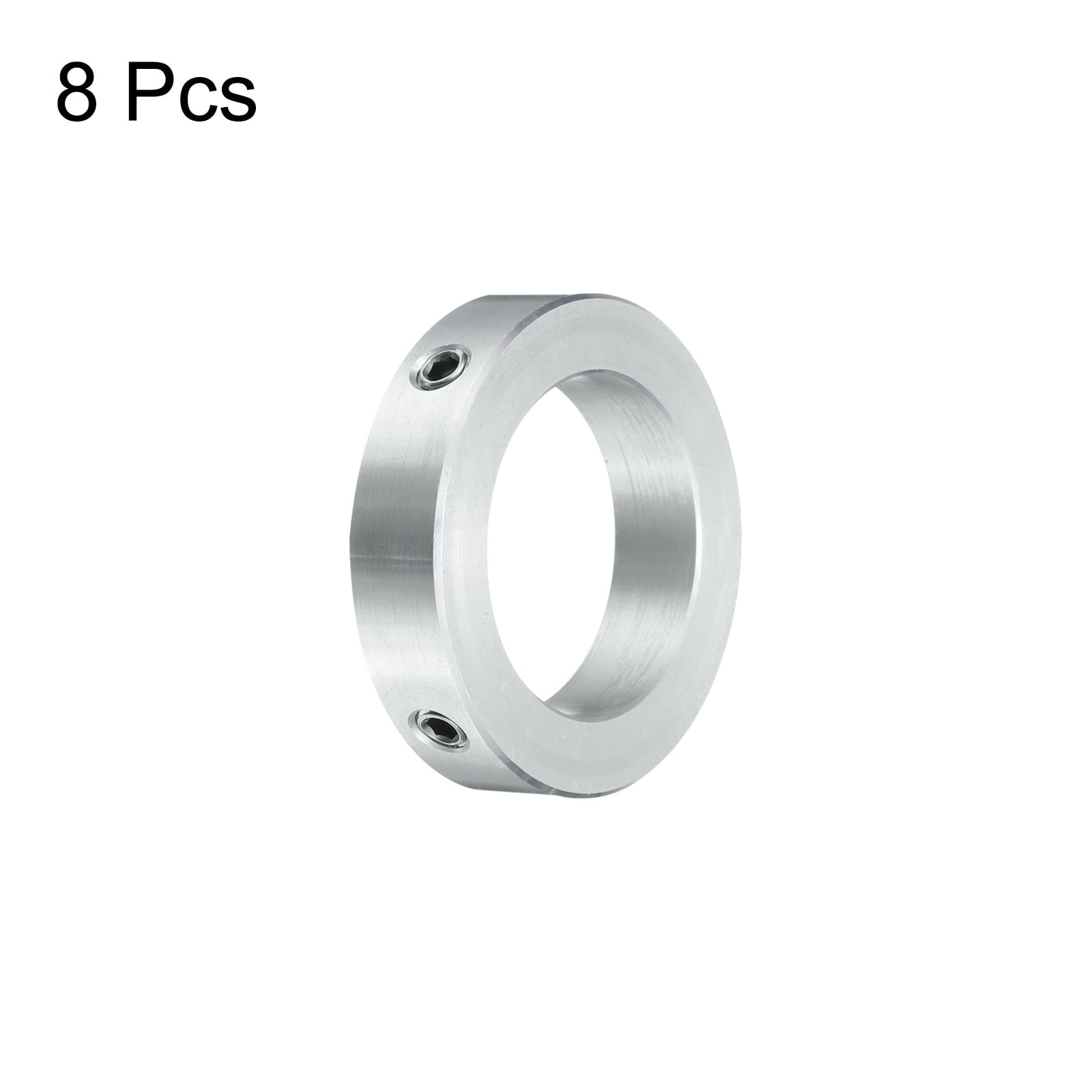 8 Packs Set Screw Collars 35mm Bore, Aluminum Shaft Collars, 52mm OD and 12mm Thickness, Set Screw Clamp Collar